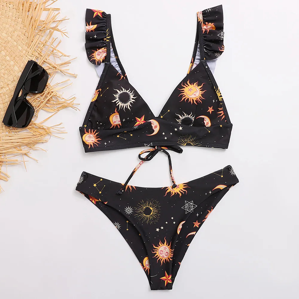 Printed Push Up Padded Bikini Set