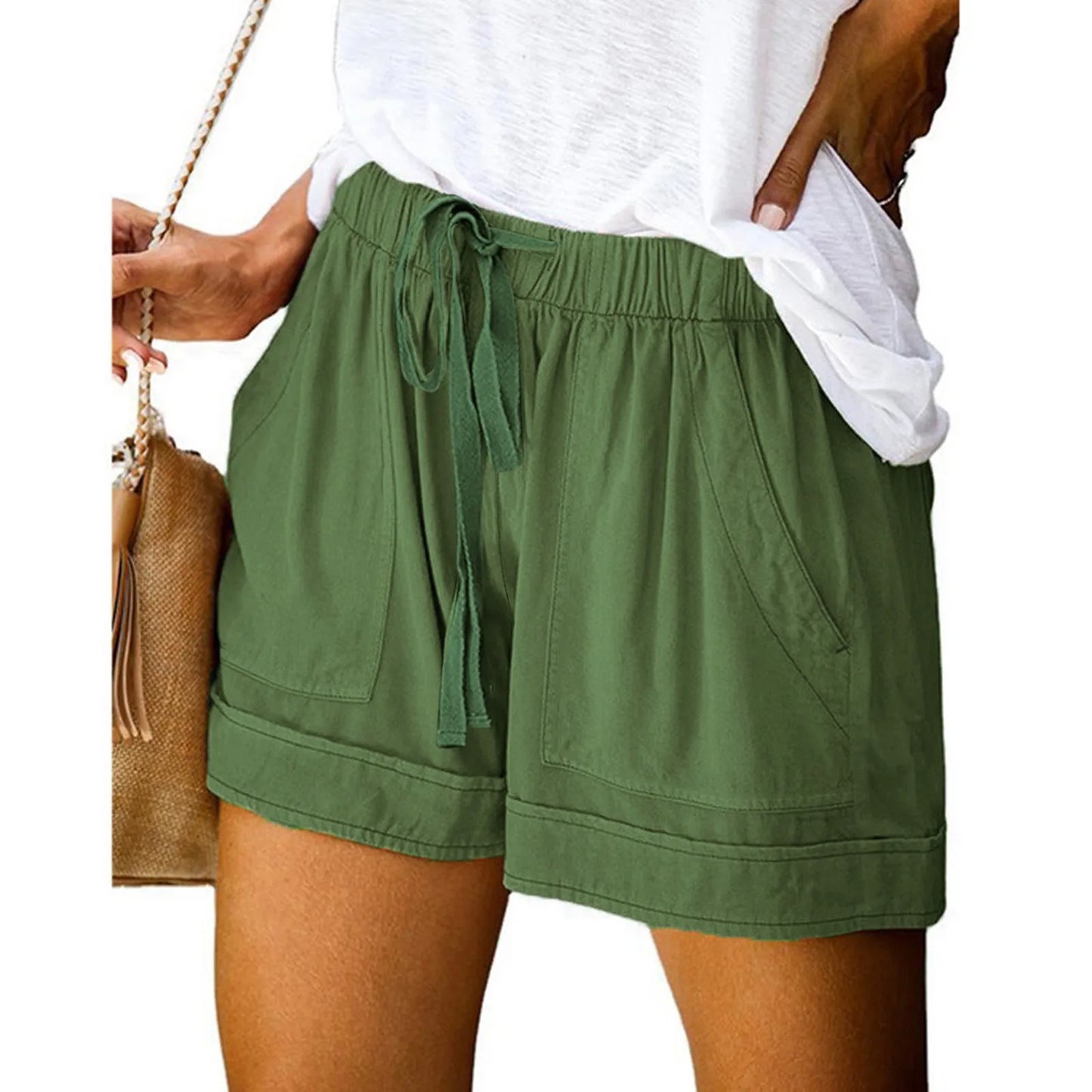 Comfy Loose Fit Drawstring Shorts with Pockets