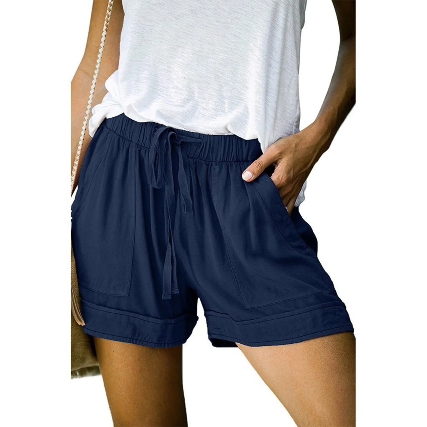 Comfy Loose Fit Drawstring Shorts with Pockets