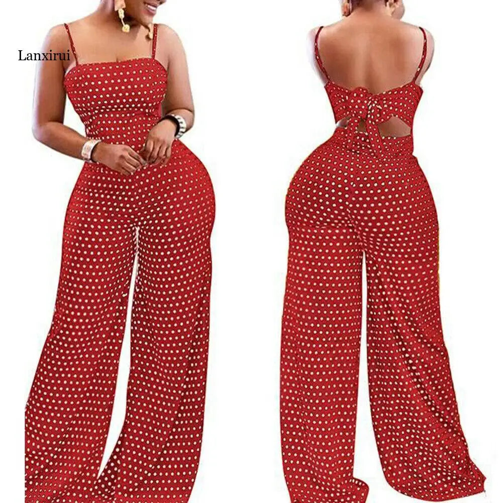 Sleeveless Polka Dot Romper