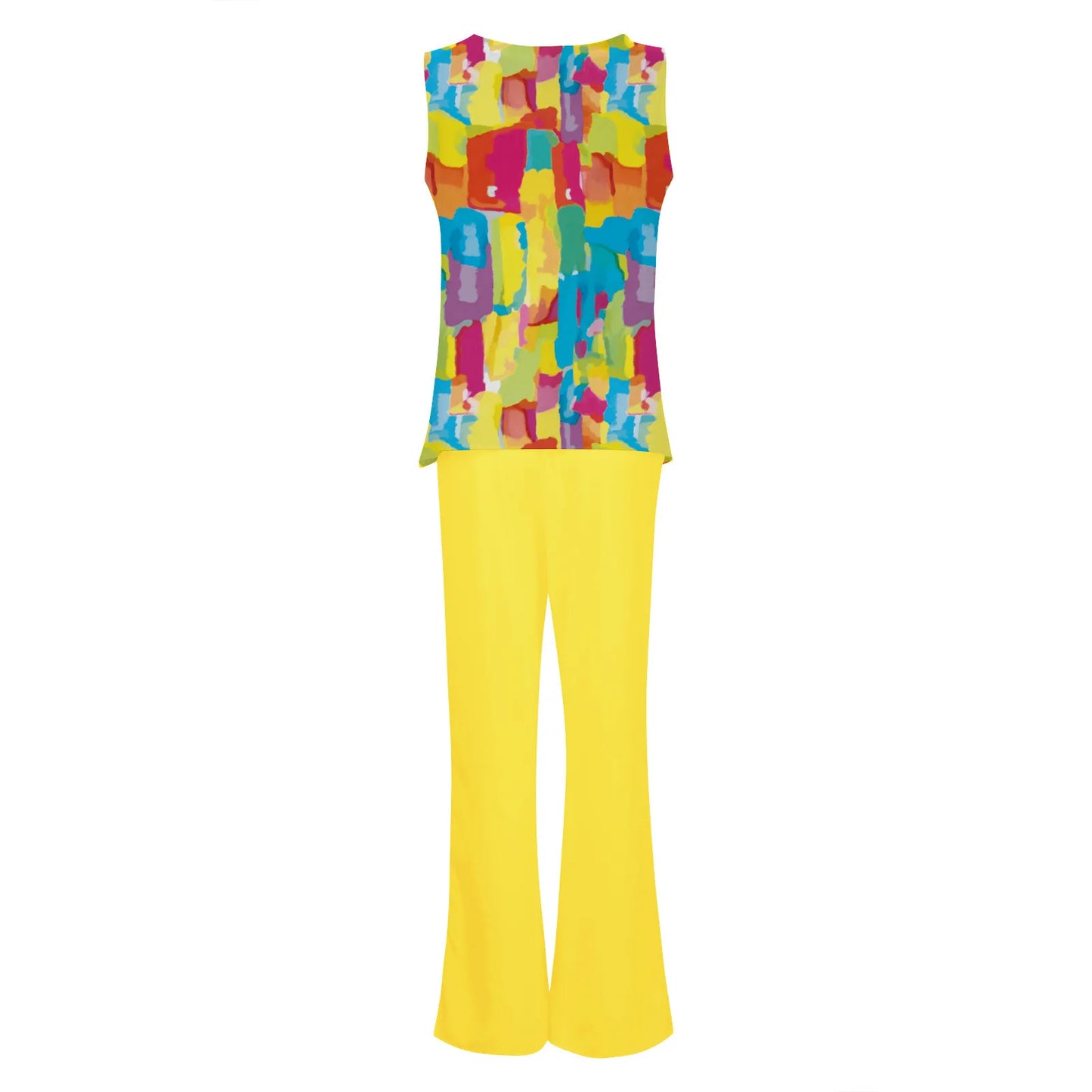Sleeveless 2 Piece Boho Tank And Pant Set