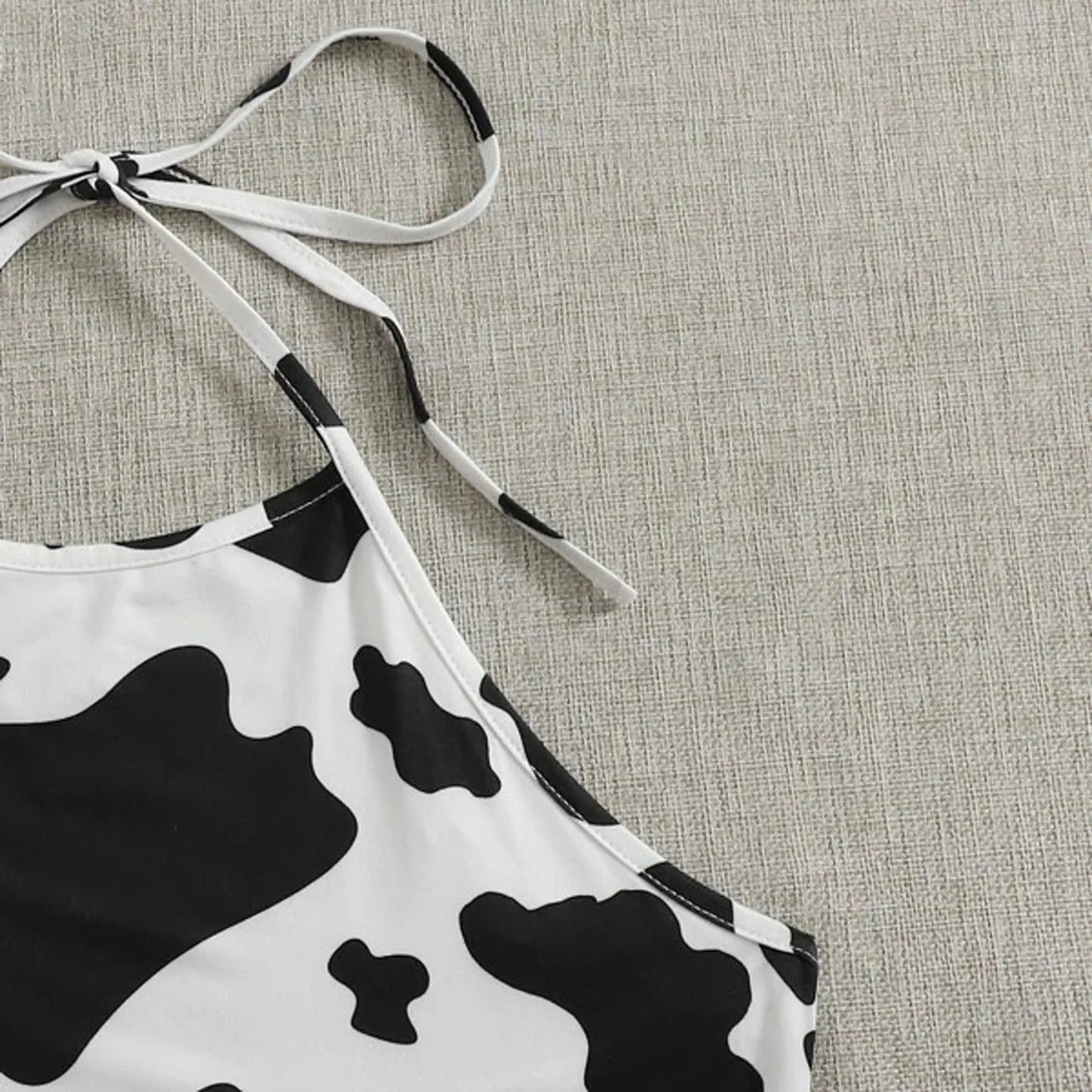 Cow Printed Halter Tank Top