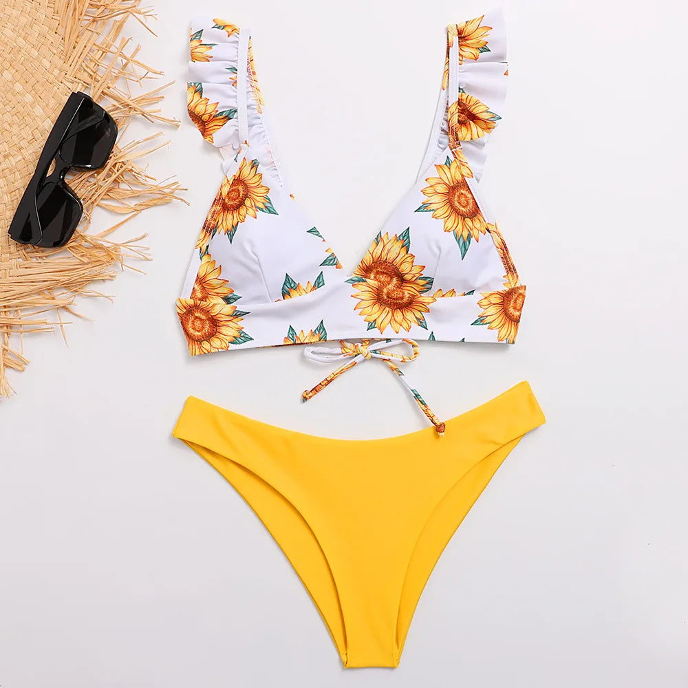 Printed Push Up Padded Bikini Set