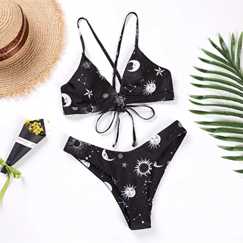 Printed Push Up Padded Bikini Set