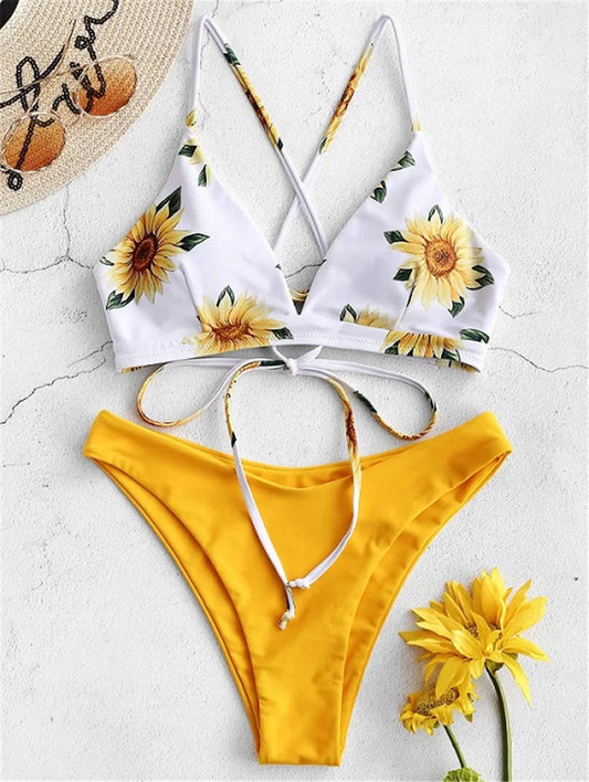 Printed Push Up Padded Bikini Set
