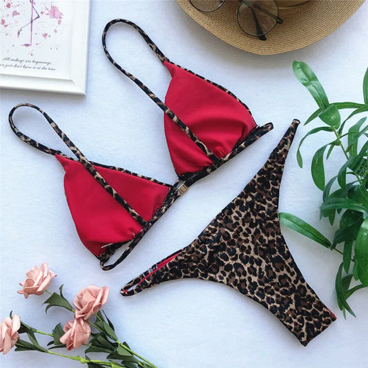 Animal Leopard Printed Summer Bikini Set