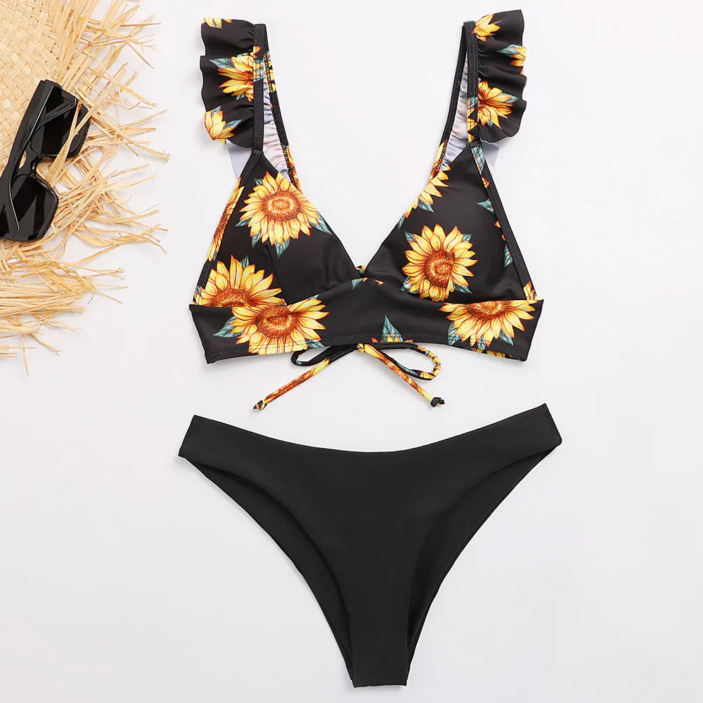 Printed Push Up Padded Bikini Set