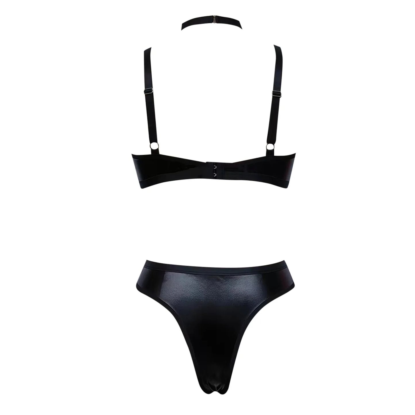 Exotic Leather Three Piece Lingerie