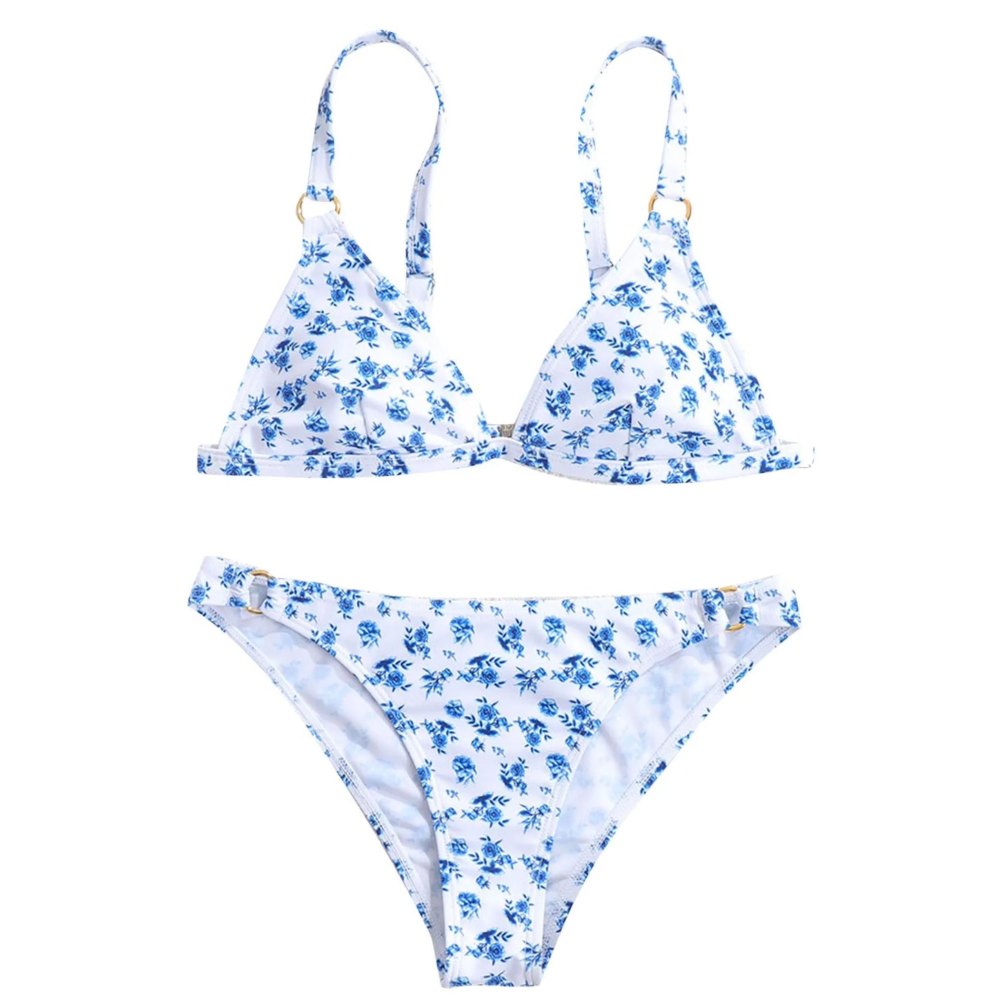 High Waisted Printed European Swimsuit