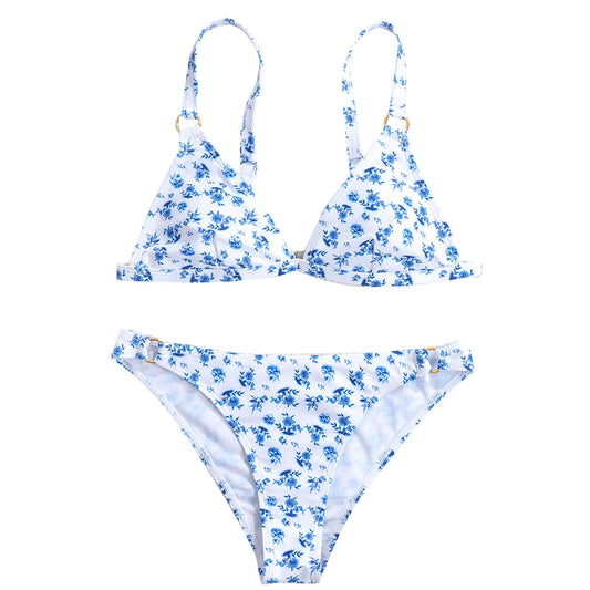 High Waisted Printed European Swimsuit