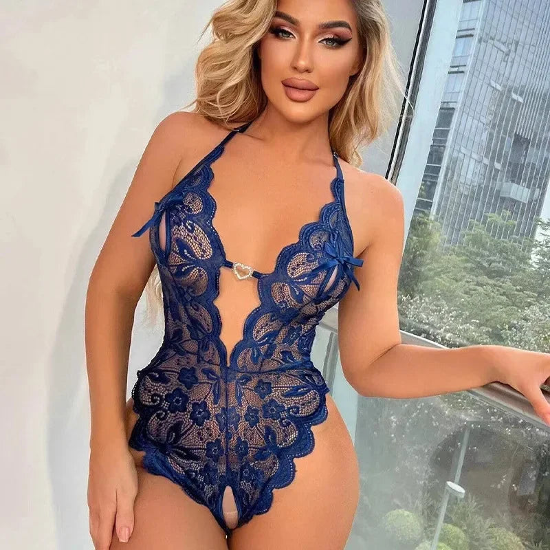 Sexy Crotchless Lace Lingerie