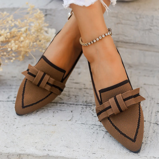 Knitted Slip Breathable Comfortable Solid Color Loafers