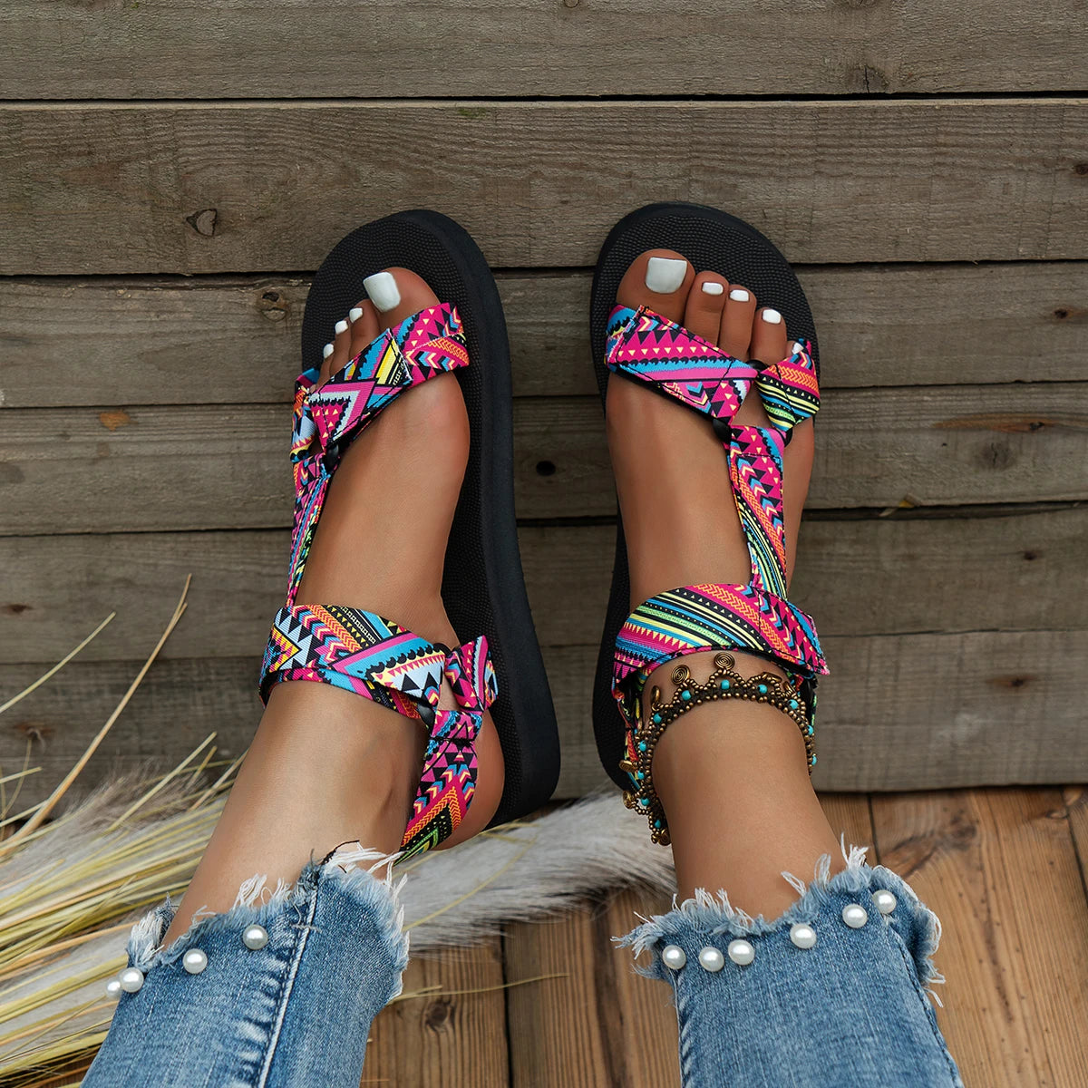 Women's Hemp Rope Beach Sandals