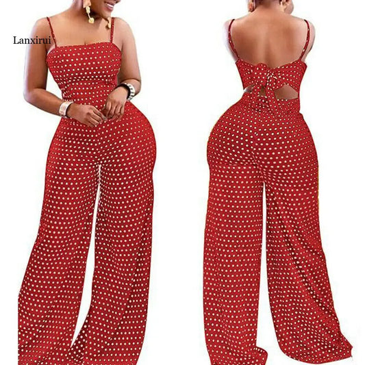 Sleeveless Polka Dot Romper