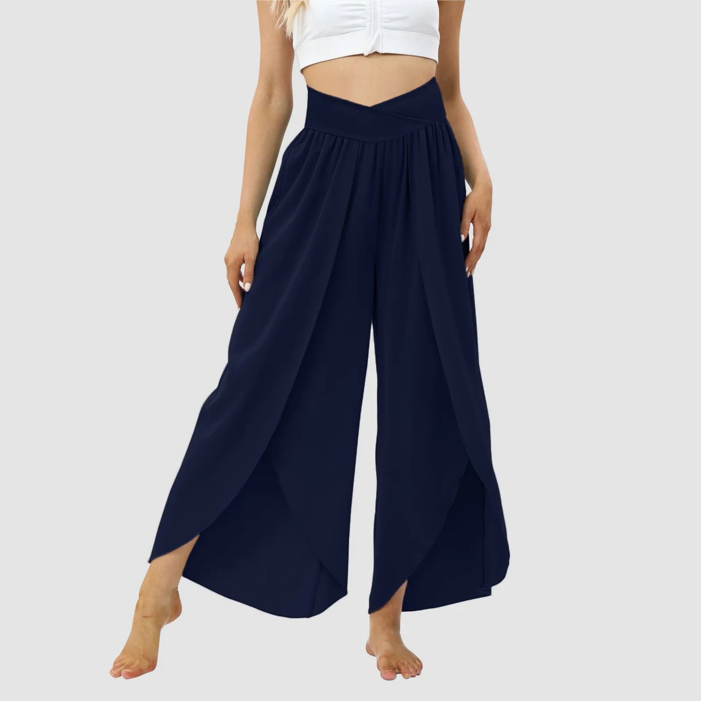 Wide Leg High Waisted Boho Beach Pants