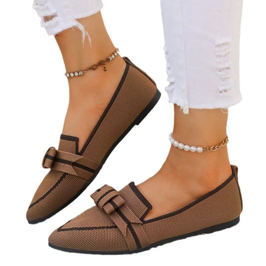 Knitted Slip Breathable Comfortable Solid Color Loafers