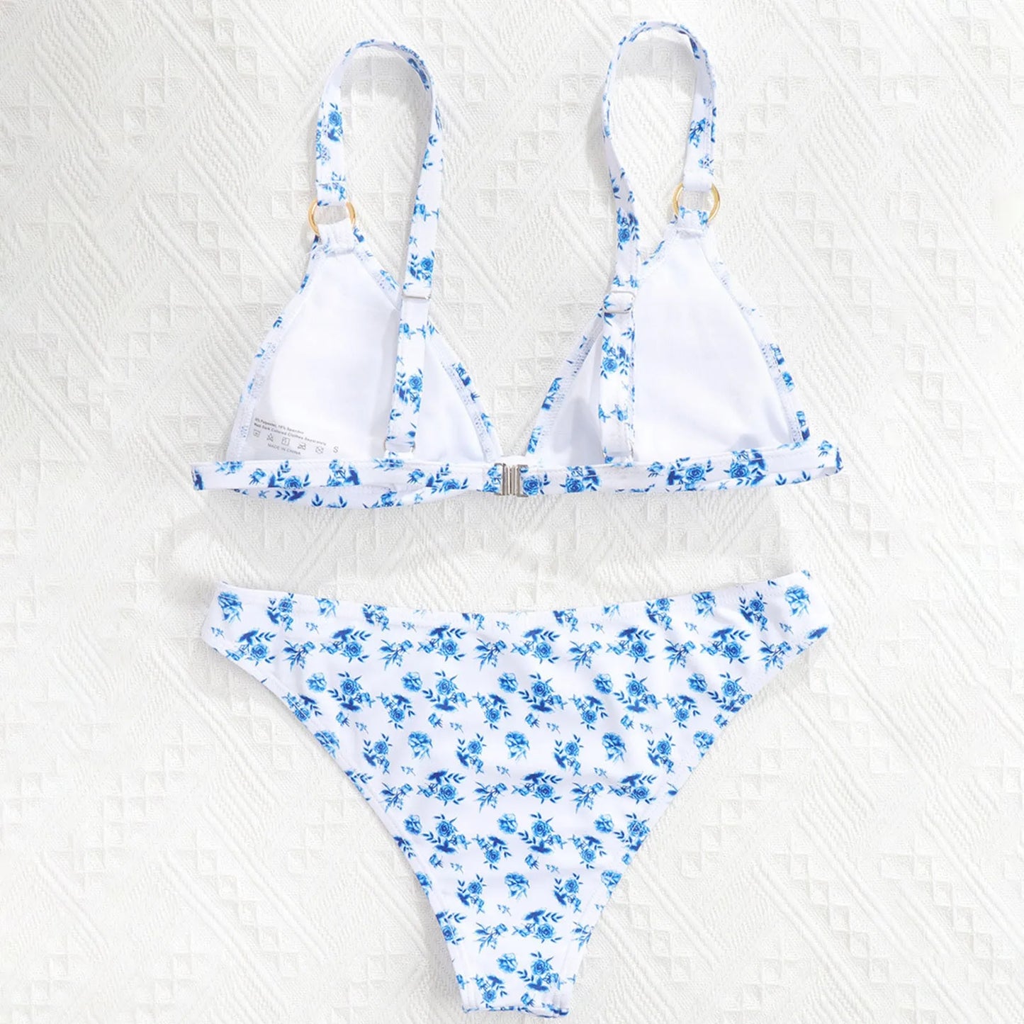 High Waisted Printed European Swimsuit